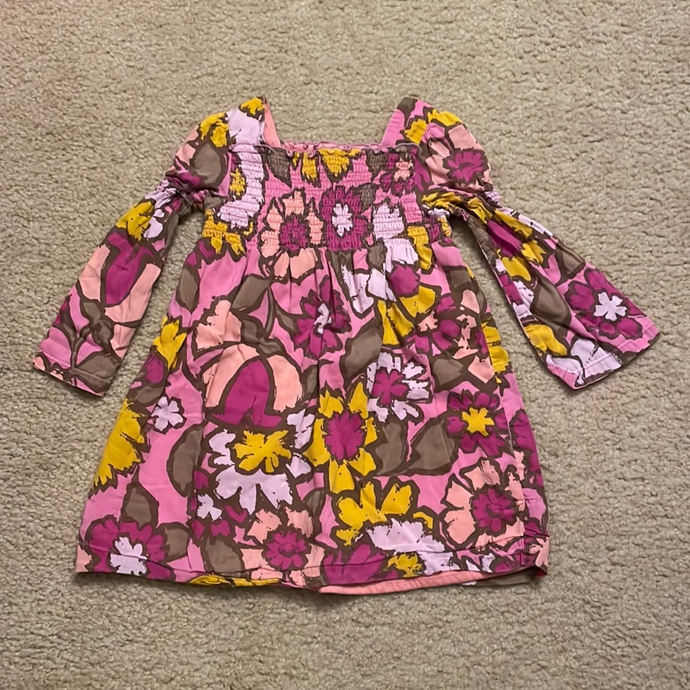 Toddler Girls Old Navy Pink Floral Long Sleeve Dress. Size 2T